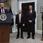 Donald Trump , SoftBank CEO Masayoshi Son , Oracle co-founder Larry Ellison and OpenAI CEO Sam Altman