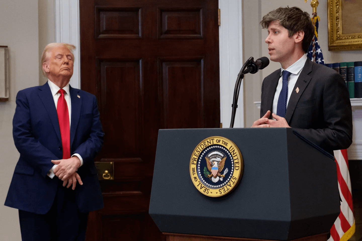 Sam Altman speaks at Trump's second inauguration, addressing the integration of AI in governance and the transformative potential of projects like Stargate to drive national progress.